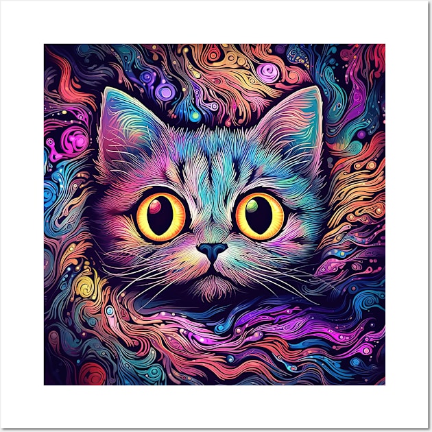 Galactic Kitty Wall Art by seantwisted